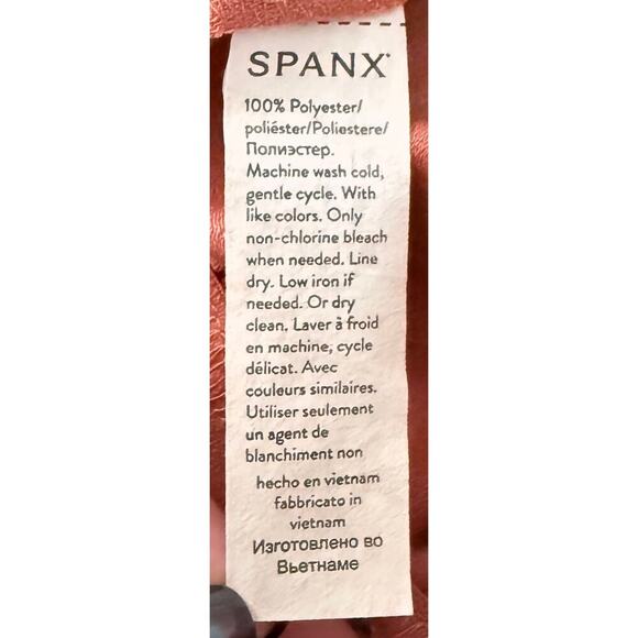 Spanx Women's Carefree Crepe Trousers High Rise Straight Leg Lightweight Orange - Picture 11 of 13